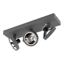 QAZQA Industrial spot grau verstellbar 3-flammig - Go