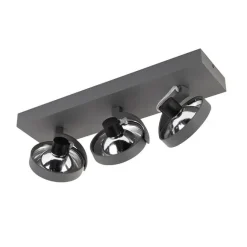 QAZQA Industrial spot grau verstellbar 3-flammig - Go