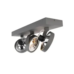QAZQA Industrial spot grau verstellbar 3-flammig - Go
