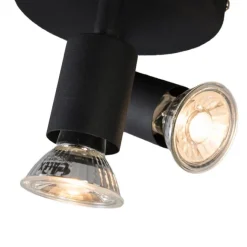 QAZQA Industrial Spot schwarz kippbar rund - Jeany 2