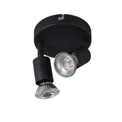 QAZQA Industrial Spot schwarz kippbar rund - Jeany 2