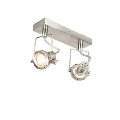 QAZQA Industrie Spot Stahl 2-flammig schwenkbar - Suplux