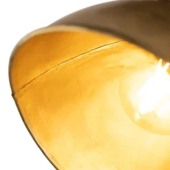 QAZQA Industriedeckenstrahler Bronze mit Holz 18 cm - Mangos