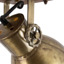 QAZQA Industriedeckenstrahler Bronze mit Holz 18 cm - Mangos