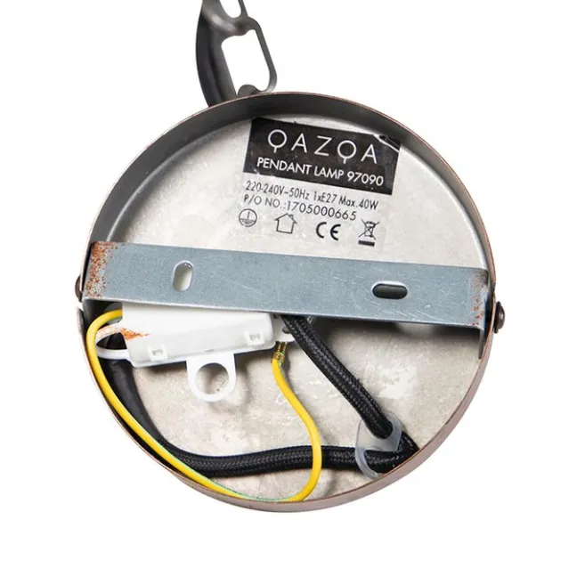 QAZQA Industrie-Hängelampe Rostbraun - Flynn