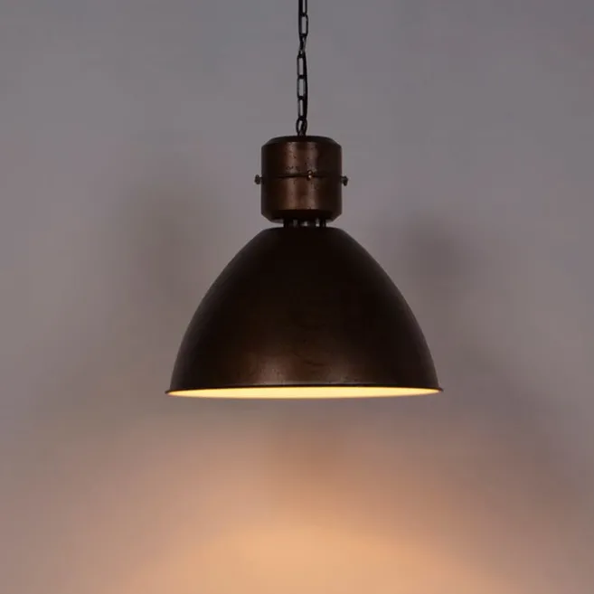 QAZQA Industrie-Hängelampe Rostbraun - Flynn