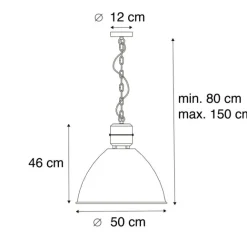 QAZQA Industrie-Hängelampe Rostbraun - Flynn