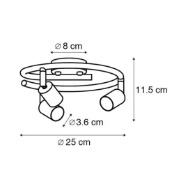 QAZQA Industriell gefleckte schwarze Locken - Jeany 3