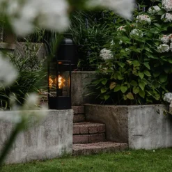 QAZQA Industrielle Außenleuchte schwarz 40 cm IP44 - Charlois