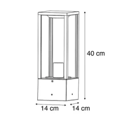 QAZQA Industrielle Außenleuchte schwarz 40 cm IP44 - Charlois