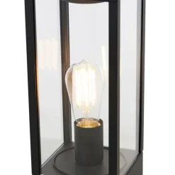 QAZQA Industrielle Außenleuchte schwarz 40 cm IP44 - Charlois