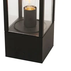 QAZQA Industrielle Außenleuchte schwarz 40 cm IP44 - Charlois