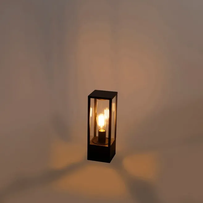 QAZQA Industrielle Außenleuchte schwarz 40 cm IP44 - Charlois