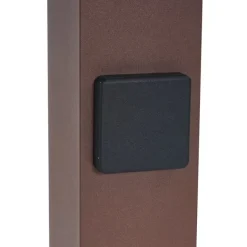 QAZQA Industrielle Außenleuchte Rostbraun mit Rauchglas 50cm mit Dämmerungssensor - Dänemark