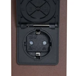 QAZQA Industrielle Außenleuchte Rostbraun mit Rauchglas 50cm mit Dämmerungssensor - Dänemark