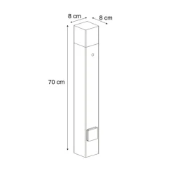 QAZQA Industrielle Außenleuchte Rostbraun mit Rauchglas 70cm mit Dämmerungssensor IP44 - Dänemark