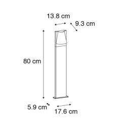 QAZQA Industrielle Außenstehleuchte schwarz IP44 - Femke
