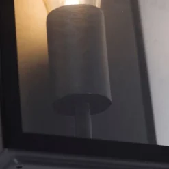 QAZQA Industrielle Außenwandlampe schwarz IP44 mit Glas - Rotterdam