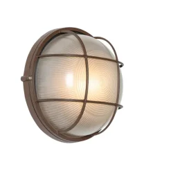 QAZQA Industrielle Außenwandleuchte rostbraun IP44 - Hanneke