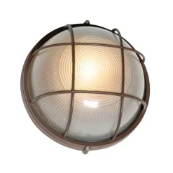 QAZQA Industrielle Außenwandleuchte rostbraun IP44 - Hanneke