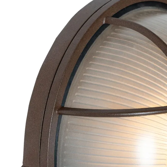 QAZQA Industrielle Außenwandleuchte rostbraun IP44 - Hanneke