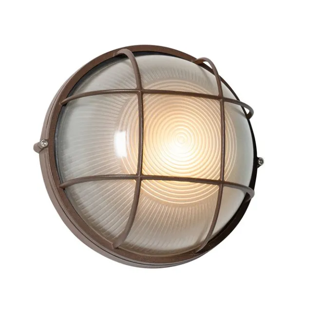 QAZQA Industrielle Außenwandleuchte rostbraun IP44 - Hanneke