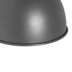 QAZQA Industrielle Außenwandleuchte dunkelgrau rund IP44 - Natas