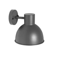 QAZQA Industrielle Außenwandleuchte dunkelgrau rund IP44 - Natas