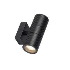 QAZQA Industrielle Außenwandleuchte schwarz 2-flammig IP44 - Vigo