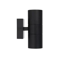 QAZQA Industrielle Außenwandleuchte schwarz 2-flammig IP44 - Vigo