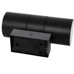 QAZQA Industrielle Außenwandleuchte schwarz 2-flammig IP44 - Vigo