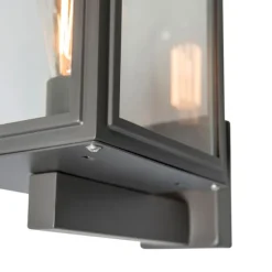 QAZQA Industrielle Außenwandleuchte grau IP44 - Sutton Up