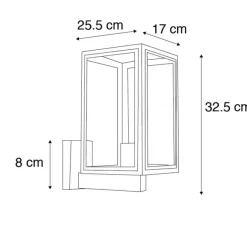 QAZQA Industrielle Außenwandleuchte grau IP44 - Sutton Up