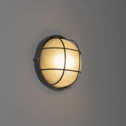 QAZQA Industrielle Außenwandleuchte dunkelgrau IP44 - Hanneke