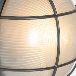 QAZQA Industrielle Außenwandleuchte dunkelgrau IP44 - Hanneke