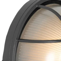 QAZQA Industrielle Außenwandleuchte dunkelgrau IP44 - Hanneke