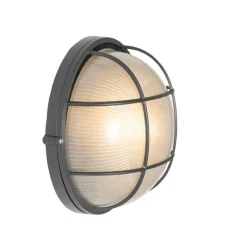 QAZQA Industrielle Außenwandleuchte dunkelgrau IP44 - Hanneke