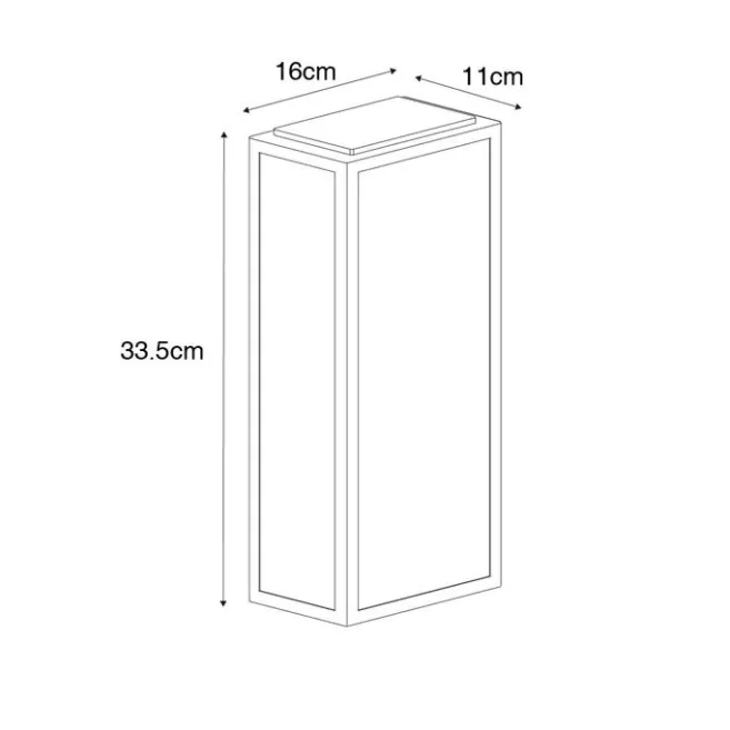 QAZQA Industrielle Außenwandleuchte schwarz mit Gold IP44 - Rotterdam