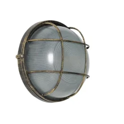 QAZQA Industrielle Außenwandleuchte Antik Gold IP44 - Hanneke