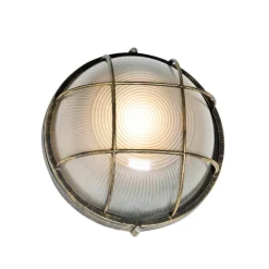 QAZQA Industrielle Außenwandleuchte Antik Gold IP44 - Hanneke