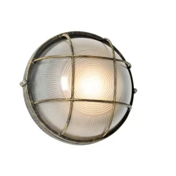 QAZQA Industrielle Außenwandleuchte Antik Gold IP44 - Hanneke