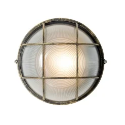 QAZQA Industrielle Außenwandleuchte Antik Gold IP44 - Hanneke