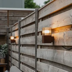 QAZQA Industrielle Außenwandleuchte rostbraun IP44 - Dänemark