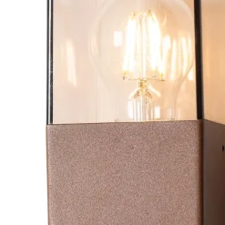 QAZQA Industrielle Außenwandleuchte rostbraun IP44 - Dänemark