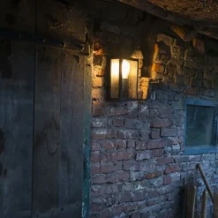 QAZQA Industrielle Außenwandleuchte schwarz mit Glas IP44 - Rotterdam 2