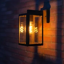 QAZQA Industrielle Außenwandleuchte grau IP44 - Sutton down