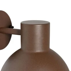 QAZQA Industrielle Außenwandleuchte rostbraun rund IP44 - Natas