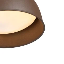 QAZQA Industrielle Außenwandleuchte rostbraun rund IP44 - Natas