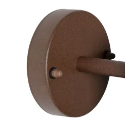 QAZQA Industrielle Außenwandleuchte rostbraun rund IP44 - Natas