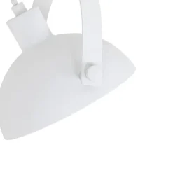 QAZQA Industrielle Deckenleuchte weiß mit Silber 15 cm verstellbar – Magnax